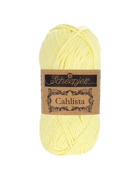 Scheepjes Cahlista Nr. 100 Lemon Chiffon - nėrimo-mezgimo siūlai
