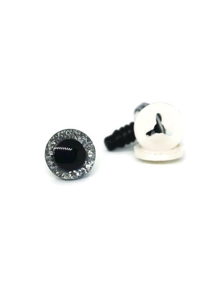Transparent Glitter 3D Eyes for DIY Toys, Teddy Bears, Puppet Doll Making