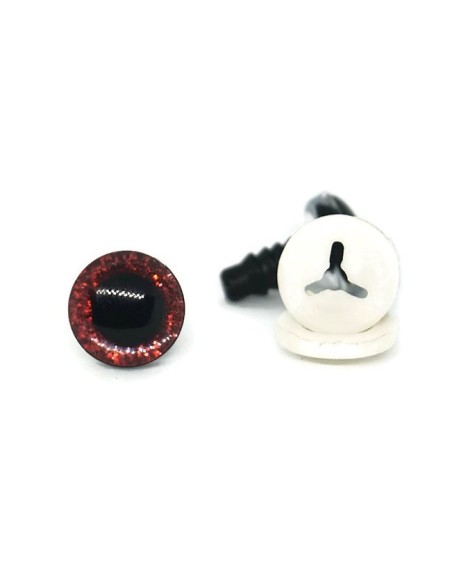 Transparent Glitter 3D Eyes for DIY Toys, Teddy Bears, Puppet Doll Making