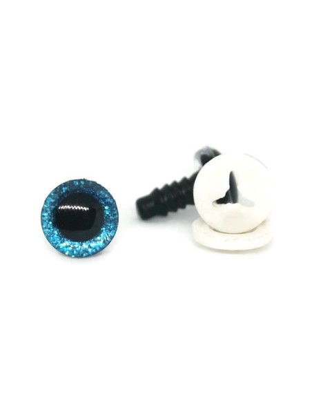 Transparent Glitter 3D Eyes for DIY Toys, Teddy Bears, Puppet Doll Making