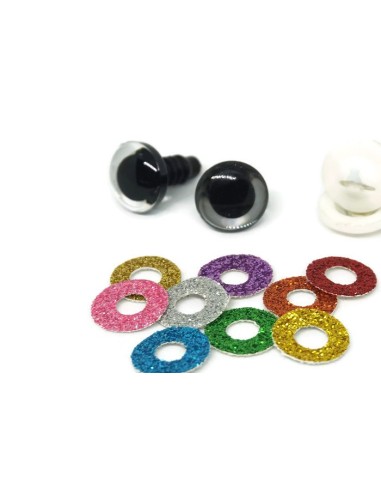 Plastic Clear Toy Eyes Glitter, Safety Eyes Glitter, Eyes Toys 40mm