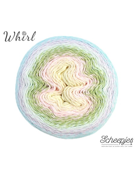 Scheepjes Whirl Nr. 767 Melting Macaron  -  nėrimo-mezgimo siūlai