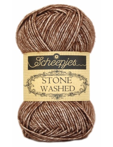 Scheepjes Stone Washed Nr. 822 Brown Agate - nėrimo - mezgimo siūlai
