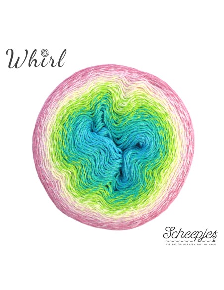 Scheepjes Whirl Nr. 768 Sherbet Rainbow - nėrimo-mezgimo siūlai