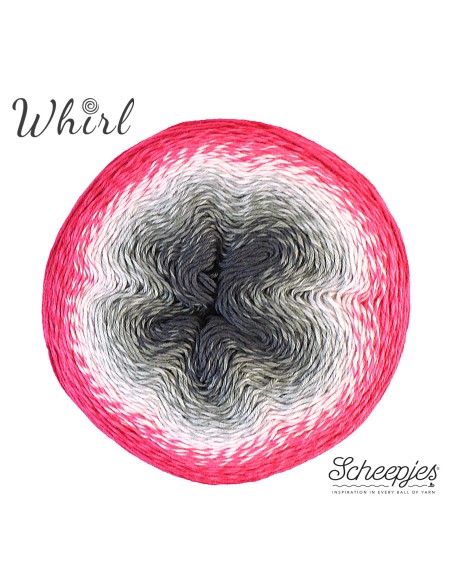 Scheepjes Whirl Nr. 752 Raspberry Rocky Roads - nėrimo-mezgimo siūlai