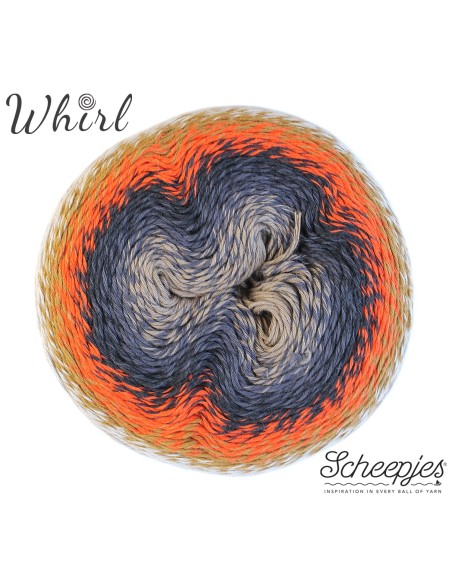 Scheepjes Whirl Nr. 771 Jumpin' Jaffa Pop - nėrimo-mezgimo siūlai