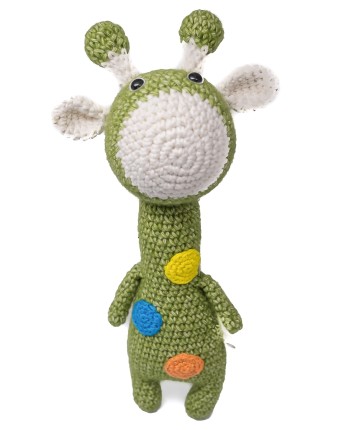 Crochet hand made toy Giraffe- the Rattle
