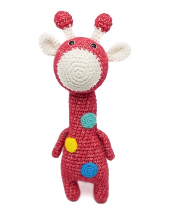 Crochet hand made toy Giraffe- the Rattle