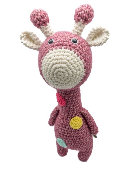 Crochet hand made toy Giraffe- the Rattle