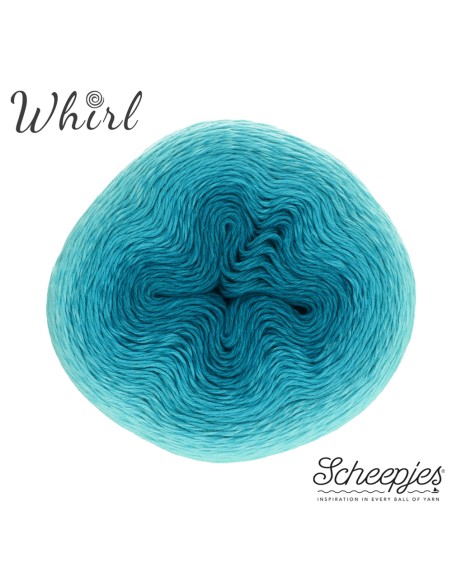 Scheepjes Whirl Ombre Nr. 559 Turquoise Turntable - nėrimo-mezgimo siūlai