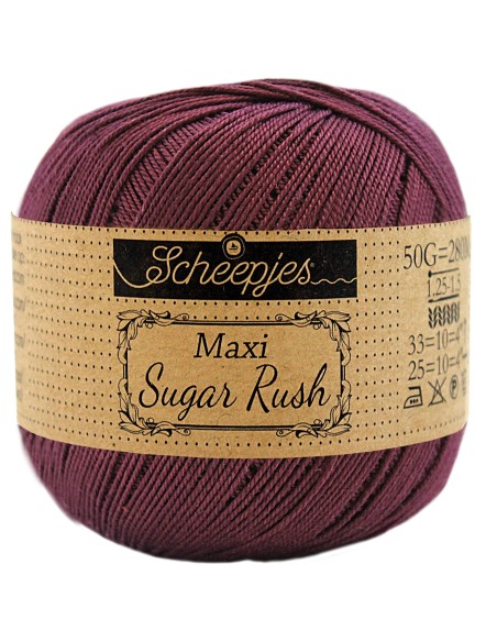 Scheepjes Maxi Sugar Rush Nr. 394 Shadow Purple  - medvilniniai nėrimo - mezgimo siūlai