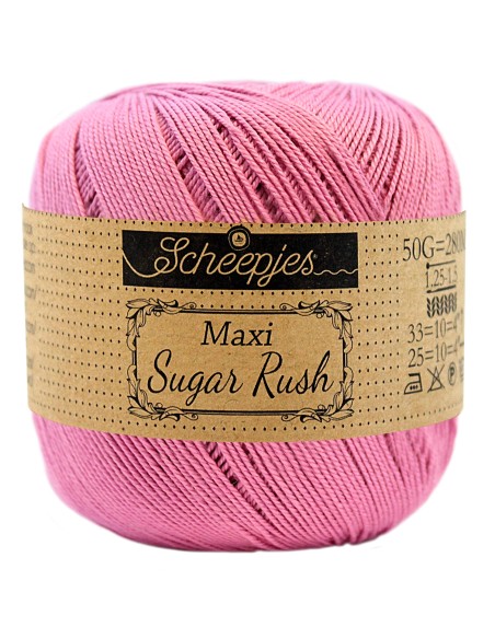 Maxi Sugar Rush Nr. 398 Colonial Rose  - medvilniniai nėrimo - mezgimo siūlai