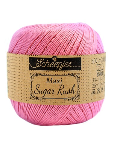 Scheepjes Maxi Sugar Rush Nr. 519 Fresia  - medvilniniai nėrimo - mezgimo siūlai