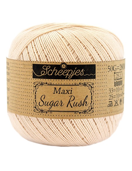 Scheepjes Maxi Sugar Rush Nr. 255 Shell- medvilniniai nėrimo - mezgimo siūlai