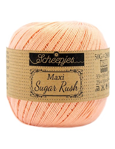 Scheepjes Maxi Sugar Rush Nr. 523 Pale Peach  - medvilniniai nėrimo - mezgimo siūlai