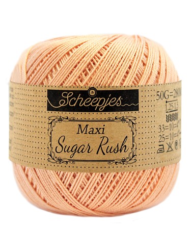 Scheepjes Maxi Sugar Rush Nr. 414 Salmon  - medvilniniai nėrimo - mezgimo siūlai
