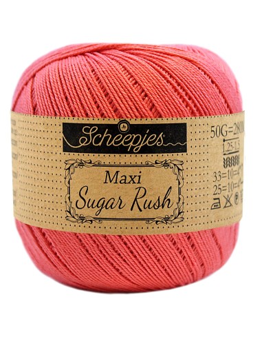 Scheepjes Maxi Sugar Rush Nr. 256 Cornelia Rose  - medvilniniai nėrimo - mezgimo siūlai
