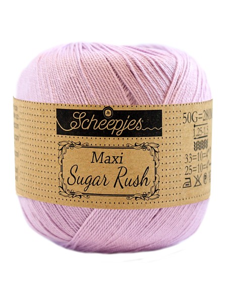 Scheepjes Maxi Sugar Rush Nr. 226 Light Orchid - medvilniniai nėrimo - mezgimo siūlai