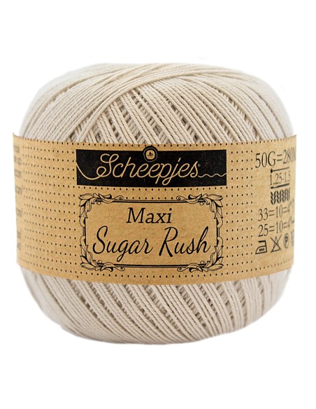 Scheepjes Maxi Sugar Rush Nr. 505 Linen - medvilniniai nėrimo - mezgimo siūlai