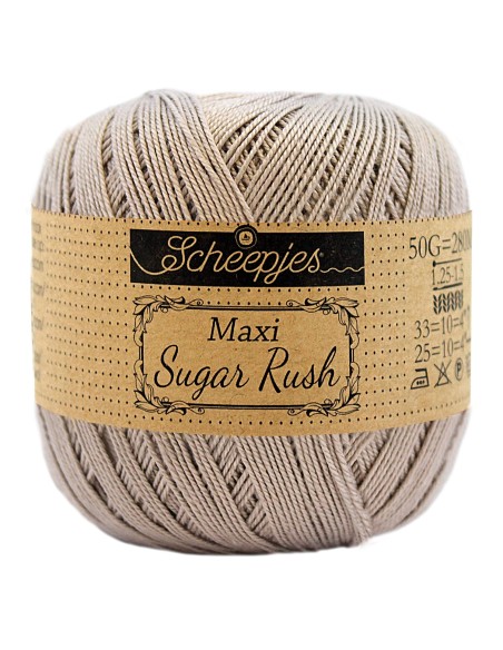 Scheepjes Maxi Sugar Rush Nr. 406 Soft Beige - medvilniniai nėrimo - mezgimo siūlai
