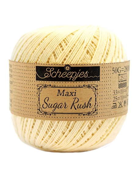 Scheepjes Maxi Sugar Rush Nr. 403 Lemonade - medvilniniai nėrimo - mezgimo siūlai