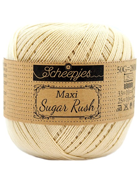Scheepjes Maxi Sugar Rush Nr. 404 English Tea - medvilniniai nėrimo - mezgimo siūlai