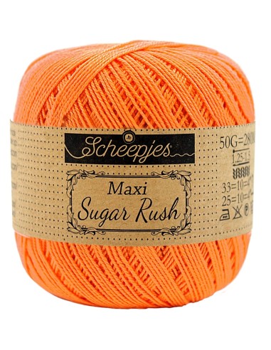 Scheepjes Maxi Sugar Rush Nr. 386 Peach - medvilniniai nėrimo - mezgimo siūlai