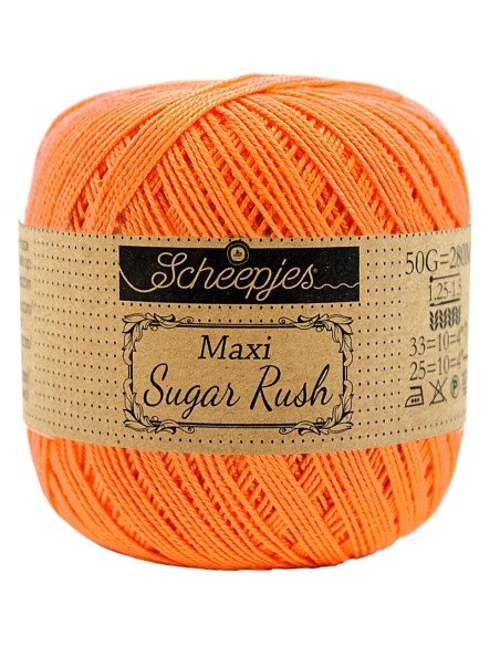 Scheepjes Maxi Sugar Rush Nr. 386 Peach - medvilniniai nėrimo - mezgimo siūlai