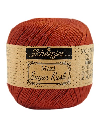 Scheepjes Maxi Sugar Rush Nr. 388 Rust - medvilniniai nėrimo - mezgimo siūlai