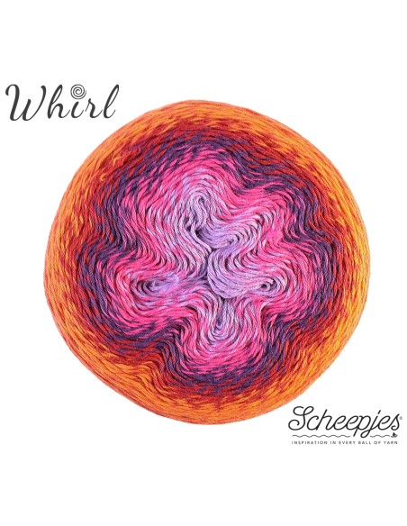 Scheepjes Whirl Nr. 764 Red Velvet Sunrise - nėrimo-mezgimo siūlai