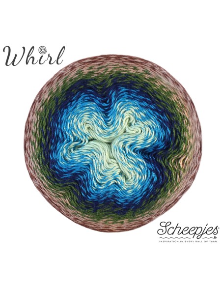 Scheepjes Whirl Nr. 774 Salted Caramel Matcha - nėrimo-mezgimo siūlai