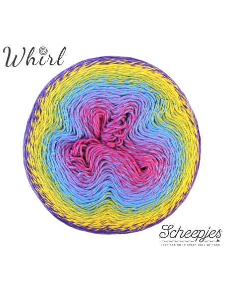 Scheepjes Whirl Nr. 765 Lemon Cassis Cream  - nėrimo-mezgimo siūlai