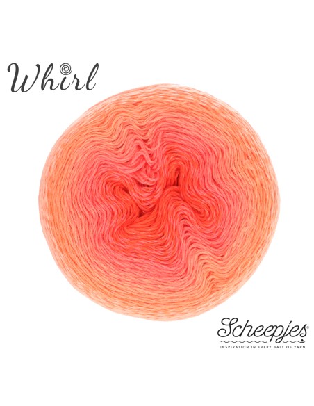 Scheepjes Whirl Ombre Nr. 557 Coral Catastrophe - nėrimo-mezgimo siūlai
