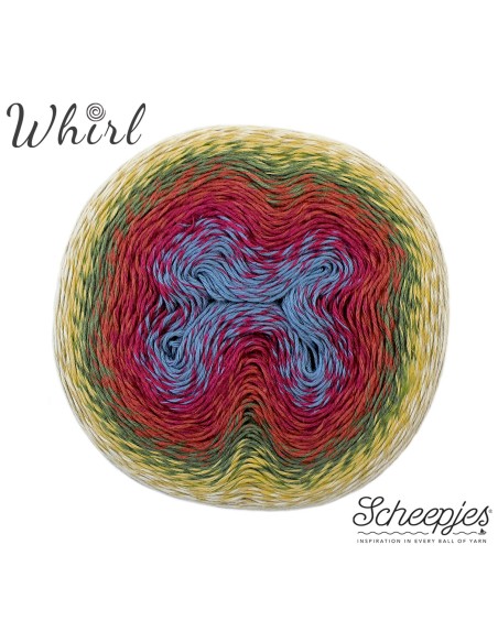 Scheepjes Whirl Nr. 782 Rhubarb Bumble  -  nėrimo-mezgimo siūlai