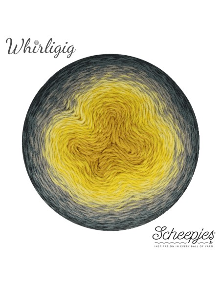 Scheepjes Whirligig Nr. 200 Grey to Ochre  - vilnoniai nėrimo - mezgimo siūlai - alpaka