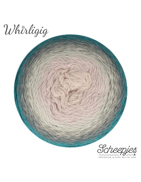 Scheepjes Whirligig Nr. 204 Teal to Lavender  - vilnoniai nėrimo - mezgimo siūlai - alpaka