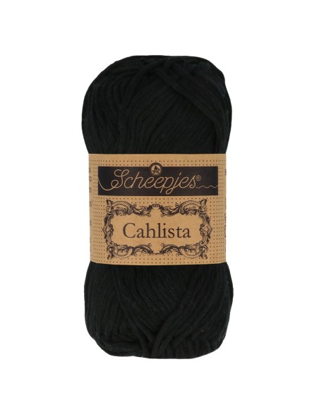 Scheepjes Cahlista Nr. 110 Jet Black - nėrimo-mezgimo siūlai