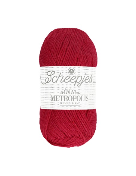 Scheepjes Metropolis Nr. 058 Bordeaux - merino vilnos nėrimo - mezgimo siūlai