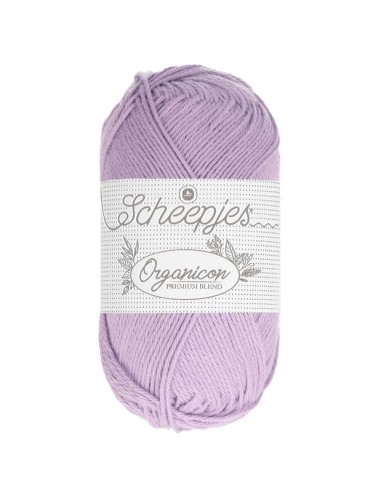 Scheepjes Organicon Nr. 205 Lavender - ekologiški medvilniniai nėrimo - mezgimo siūlai (vegan friendly)