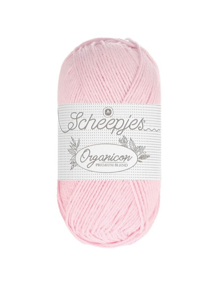 Scheepjes Organicon Nr. 206 Soft Blossom - ekologiški medvilniniai nėrimo - mezgimo siūlai (vegan friendly)