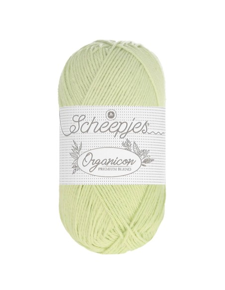 Scheepjes Organicon Nr. 212 Sweet Apple - ekologiški medvilniniai nėrimo - mezgimo siūlai (vegan friendly)
