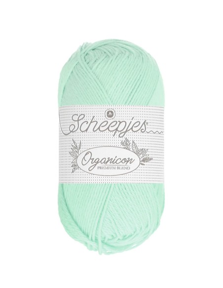 Scheepjes Organicon Nr. 214 Glacier - ekologiški medvilniniai nėrimo - mezgimo siūlai (vegan friendly)