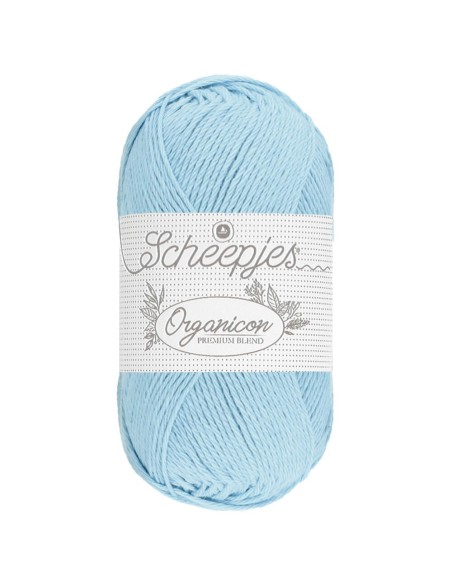 Scheepjes Organicon Nr. 217 Fresh Air - ekologiški medvilniniai nėrimo - mezgimo siūlai (vegan friendly)