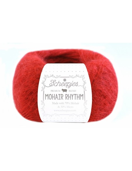 Scheepjes Mohair Rhythm Nr. 684 Flamenco - moheros nėrimo - mezgimo siūlai