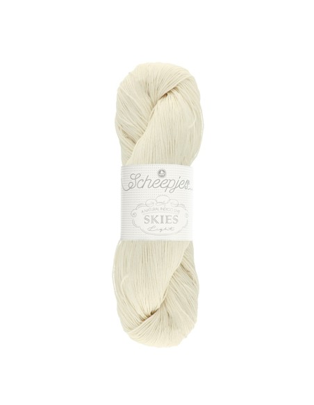 Scheepjes Skies Light Nr. 118 Undyed - medvilniniai nėrimo - mezgimo siūlai