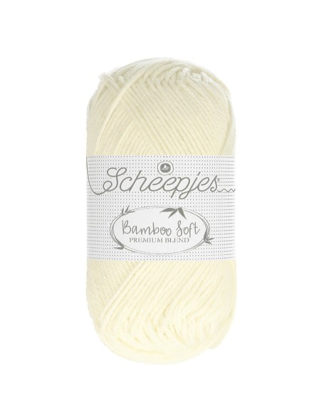 Scheepjes Bamboo Soft Nr. 265 Rich Cream - bambukinai nėrimo - mezgimo siūlai (vegan friendly)