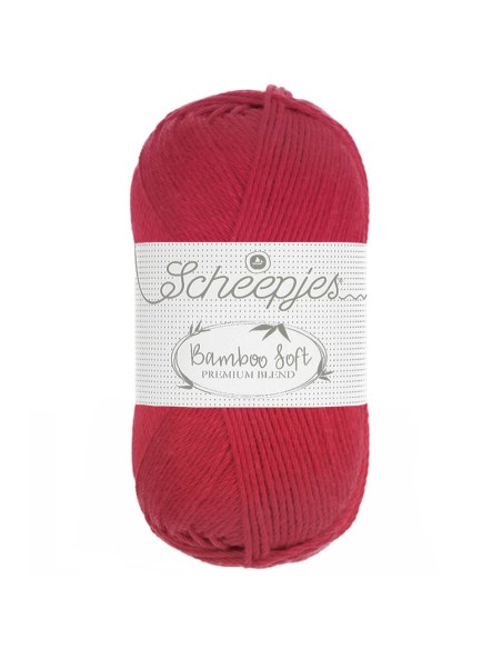 Scheepjes Bamboo Soft Nr. 262 Hot Berry - bambukinai nėrimo - mezgimo siūlai (vegan friendly)