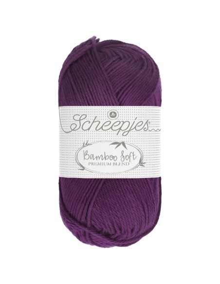 Scheepjes Bamboo Soft Nr. 250 Decadent Plum - bambukinai nėrimo - mezgimo siūlai (vegan friendly)