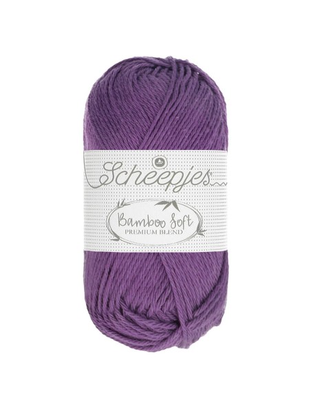 Scheepjes Bamboo Soft Nr. 252 Royal Purple - bambukinai nėrimo - mezgimo siūlai (vegan friendly)
