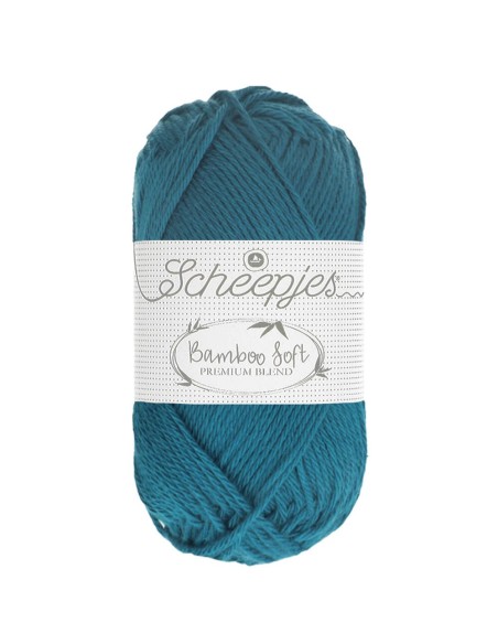 Scheepjes Bamboo Soft Nr. 255 Celestial Blue - bambukinai nėrimo - mezgimo siūlai (vegan friendly)